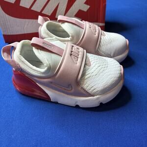 Nike Air Max 270 Extreme (TD) Toddler's Shoes White pink CI1109-103 Size 8c